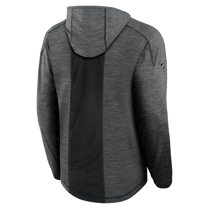 Sweat à capuche authentique Pro Rink des Flyers de Philadelphie pour homme, couleur charbon chiné, Fanatics