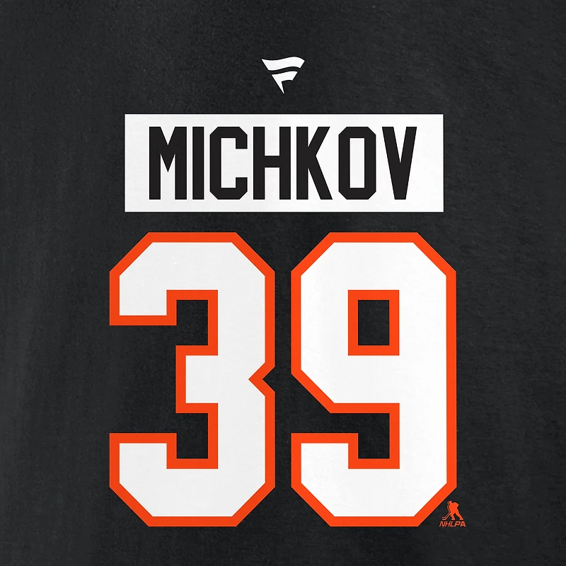 Sweat à capuche authentique avec nom et numéro Stack des Flyers de Philadelphie pour hommes Fanatics Matvei Michkov noir