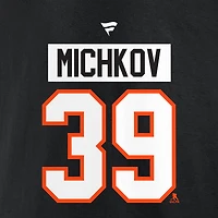 Sweat à capuche authentique avec nom et numéro Stack des Flyers de Philadelphie pour hommes Fanatics Matvei Michkov noir