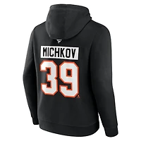 Sweat à capuche tri-blend authentique avec nom et numéro Fanatics pour hommes Matvei Michkov des Flyers de Philadelphie noir