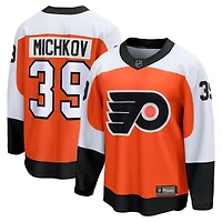 Fanatics pour hommes Matvei Michkov Orange Flyers de Philadelphie Domicile Premier Maillot joueur échappé