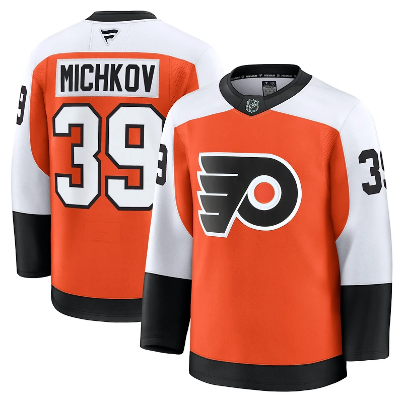 Maillot premium orange domicile des Flyers de Philadelphie Matvei Michkov pour hommes