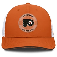 Casquette ajustable authentique des Flyers de Philadelphie, orange et blanche, Fanatics, pour homme