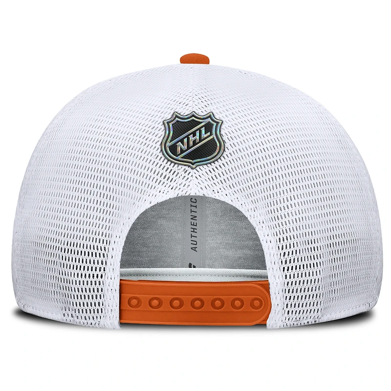 Men's Fanatics Orange/White Philadelphia Flyers Authentic Pro Rink Adjustable Hat