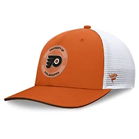 Casquette ajustable authentique des Flyers de Philadelphie, orange et blanche, Fanatics, pour homme