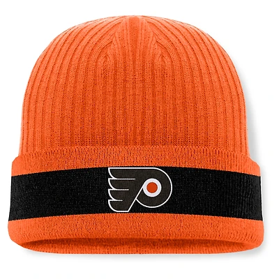 Bonnet à revers orange des Flyers de Philadelphie pour homme (Fanatics)