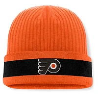 Bonnet à revers orange des Flyers de Philadelphie pour homme (Fanatics)