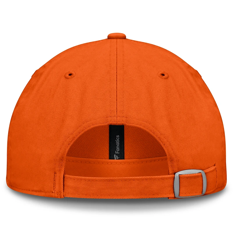 Casquette ajustable avec logo principal des Flyers de Philadelphie Fanatics Orange pour hommes