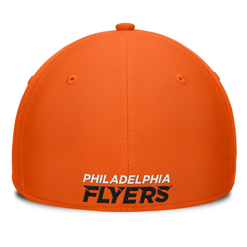 Casquette Flex Core avec logo principal orange des Flyers de Philadelphie Fanatics pour hommes