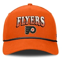 Men's Fanatics Orange Philadelphia Flyers Decades Collection A-Frame Rope Adjustable Hat