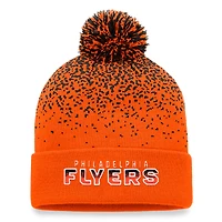 Men's Fanatics Orange Philadelphia Flyers Iconic Gradient Cuffed Knit Hat with Pom