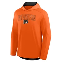 Men's Fanatics Orange Philadelphia Flyers Penalty Shot Long Sleeve Hooded T-Shirt
