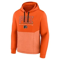 Chandail à capuchon tri-mélangé réussi des Flyers de Philadelphie fanatiques orange pour hommes