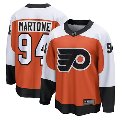 Maillot de football américain pour homme Fanatics Porter Martone orange des Flyers Philadelphie Breakaway