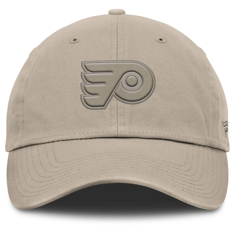 Men's Fanatics Tan Philadelphia Flyers Authentic Pro Road Adjustable Hat