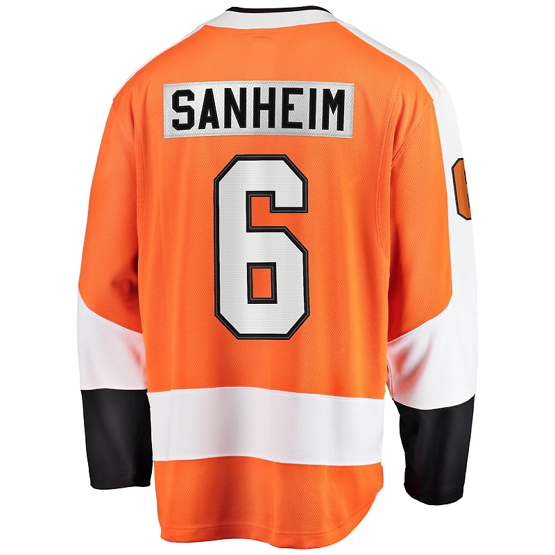 Maillot orange Breakaway des Flyers de Philadelphie pour homme, Travis Sanheim, Fanatics