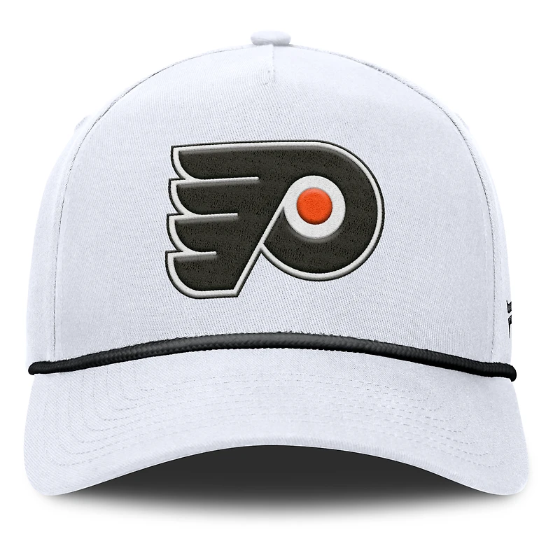 Men's Fanatics White Philadelphia Flyers Rope A-Frame Adjustable Hat