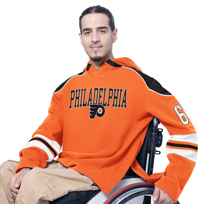 Sweat-shirt à capuche manches longues Lord Stanley orange des Flyers de Philadelphie, la marque G-III Sports par Carl Banks.