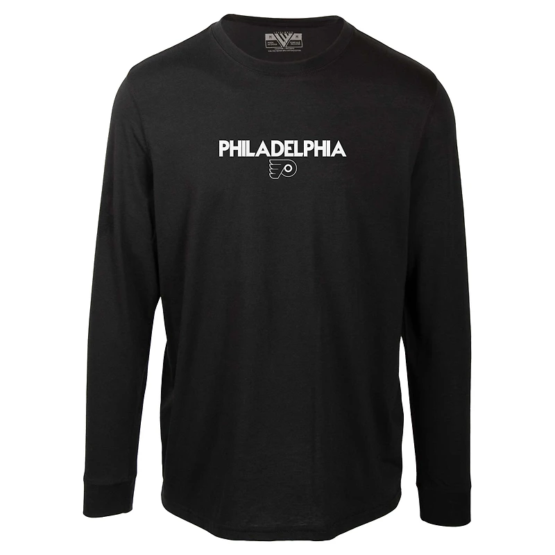 T-shirt à manches longues Oscar City Capsule pour homme, noir, Philadelphia Flyers