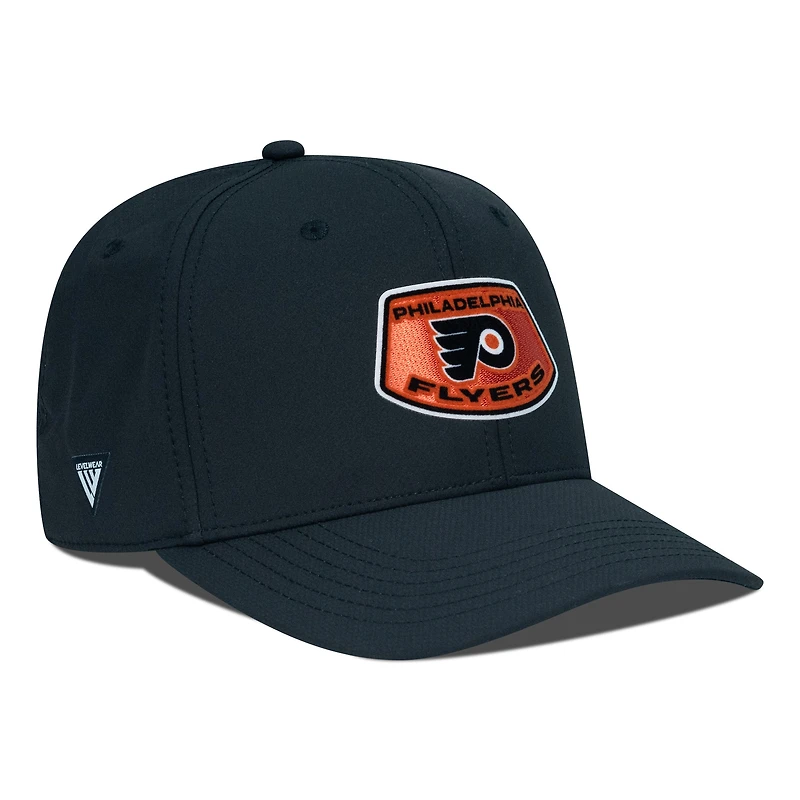 Casquette Rise Skylight Flex noire pour homme des Flyers de Philadelphie Levelwear