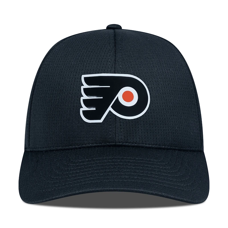 Men's Levelwear Black Philadelphia Flyers Zephyr Insignia Core Structured Adjustable Hat