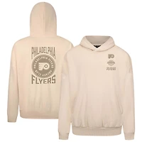 Sweat à capuche imprimé Contact Stamp des Flyers de Philadelphie pour homme la marque Levelwear Cream