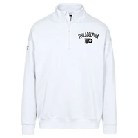 Sweat-shirt à glissière quart de tour Murray City Capsule blanc pour homme Levelwear Philadelphia Flyers