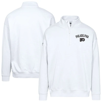 Sweat-shirt à glissière quart de tour Murray City Capsule blanc pour homme Levelwear Philadelphia Flyers