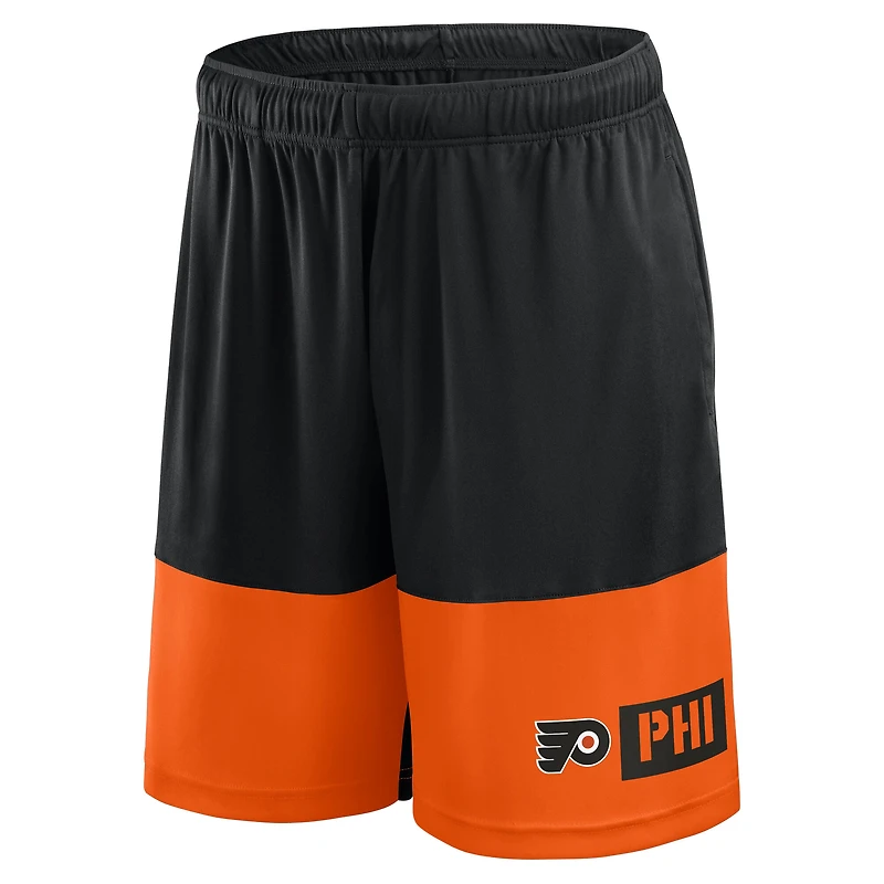 Short athlétique noir avec logo pour homme des Flyers de Philadelphie, le meilleur meilleurs