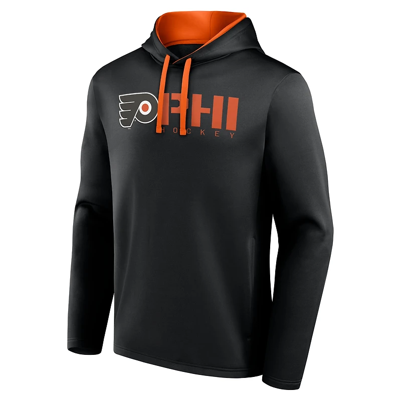 Sweat à capuche noir avec logo athlétique pour homme des Flyers de Philadelphie