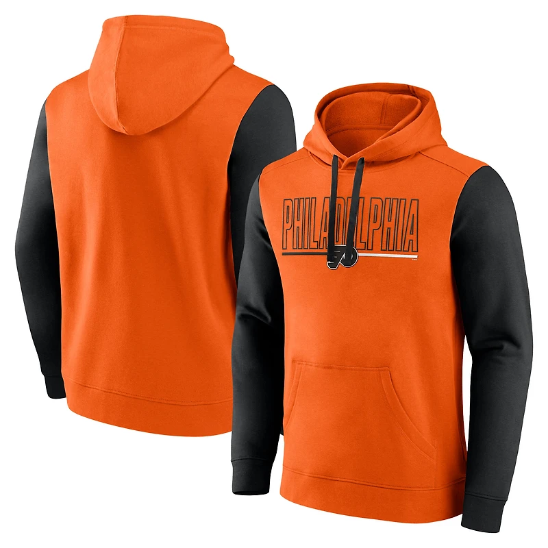 Sweat à capuche en molleton orange athlétique avec logo des Flyers de Philadelphie Deliver pour homme