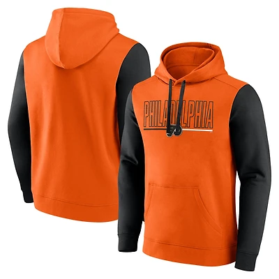 Sweat à capuche en molleton orange athlétique avec logo des Flyers de Philadelphie Deliver pour homme