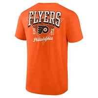 T-shirt orange athlétique avec logo des Flyers de Philadelphie « Never Over » pour homme