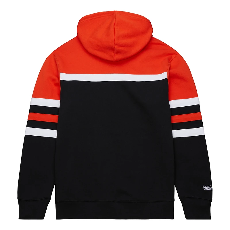 Men's Mitchell & Ness Black/Orange Philadelphia Flyers Head Coach Pullover Hoodie