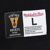T-shirt à manches longues raglan noir/orange pour homme des Flyers de Philadelphie Mitchell & Ness
