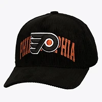 Men's Mitchell & Ness  Black Philadelphia Flyers Arch Stamp Pro Pinch Snapback Hat