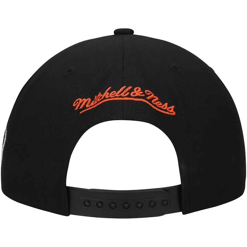 Casquette Snapback noire Mitchell & Ness des Flyers de Philadelphie Core Team Script 2.0 pour hommes