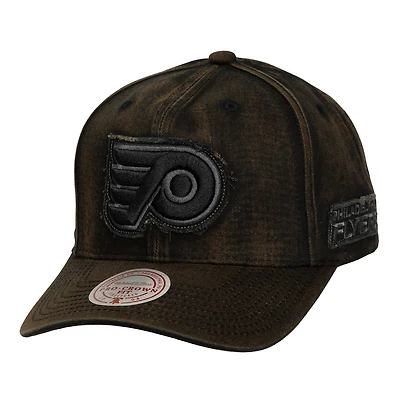 Men's Mitchell & Ness  Black Philadelphia Flyers Downtown Snow Wash Pro-Crown Adjustable Hat