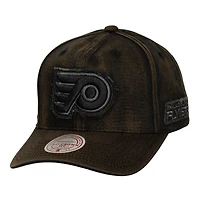 Men's Mitchell & Ness  Black Philadelphia Flyers Downtown Snow Wash Pro-Crown Adjustable Hat