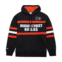 Sweat à capuche noir Mitchell & Ness pour homme avec slogan de l'entraîneur-chef des Flyers Philadelphie