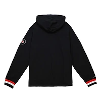 Men's Mitchell & Ness Black Philadelphia Flyers Legendary Slub Hoodie Long Sleeve T-Shirt