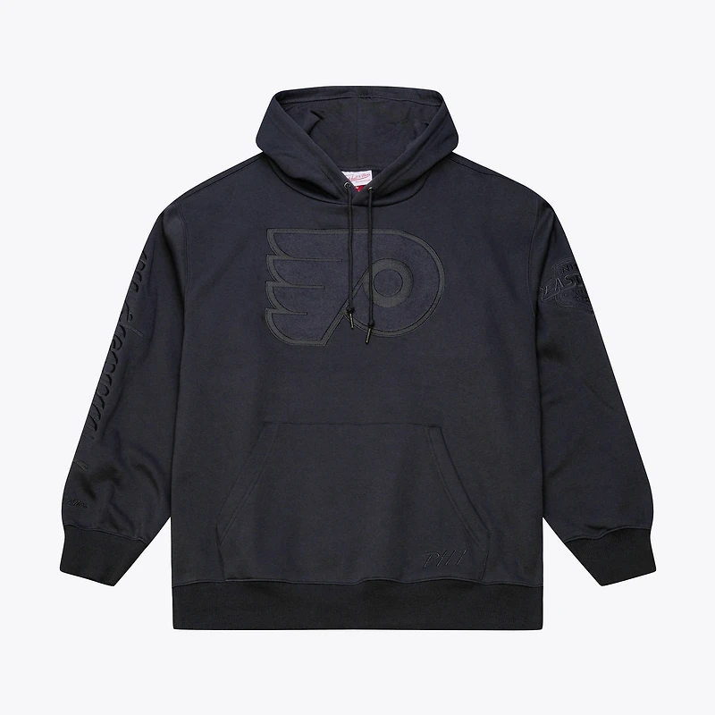Men's Mitchell & Ness Black Philadelphia Flyers Phantom Fleece Hoodie