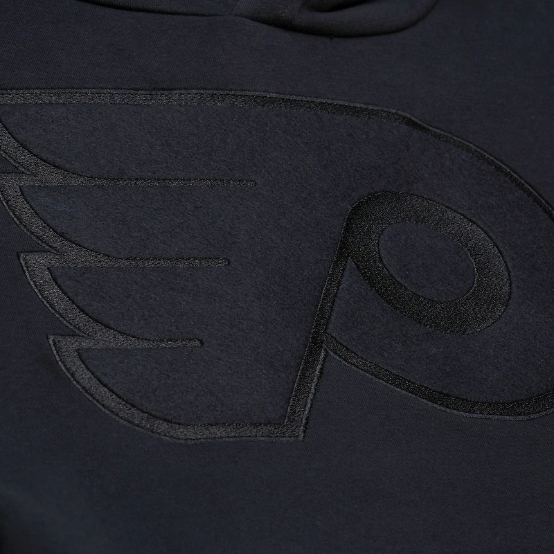 Men's Mitchell & Ness Black Philadelphia Flyers Phantom Fleece Hoodie