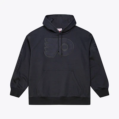 Men's Mitchell & Ness Black Philadelphia Flyers Phantom Fleece Hoodie