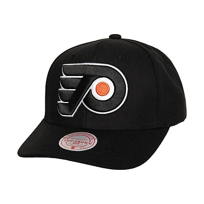 Casquette réglable noire Mitchell & Ness des Flyers de Philadelphie Team Ground Pro pour hommes