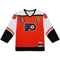 Men's Mitchell & Ness Eric Lindros Orange Philadelphia Flyers Big Tall 1996-97 Blue Line 2.0 Jersey