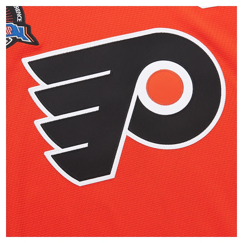Men's Mitchell & Ness Eric Lindros Orange Philadelphia Flyers Big Tall 1996-97 Blue Line 2.0 Jersey