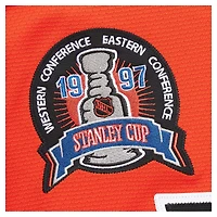 Men's Mitchell & Ness Eric Lindros Orange Philadelphia Flyers Big Tall 1996-97 Blue Line 2.0 Jersey