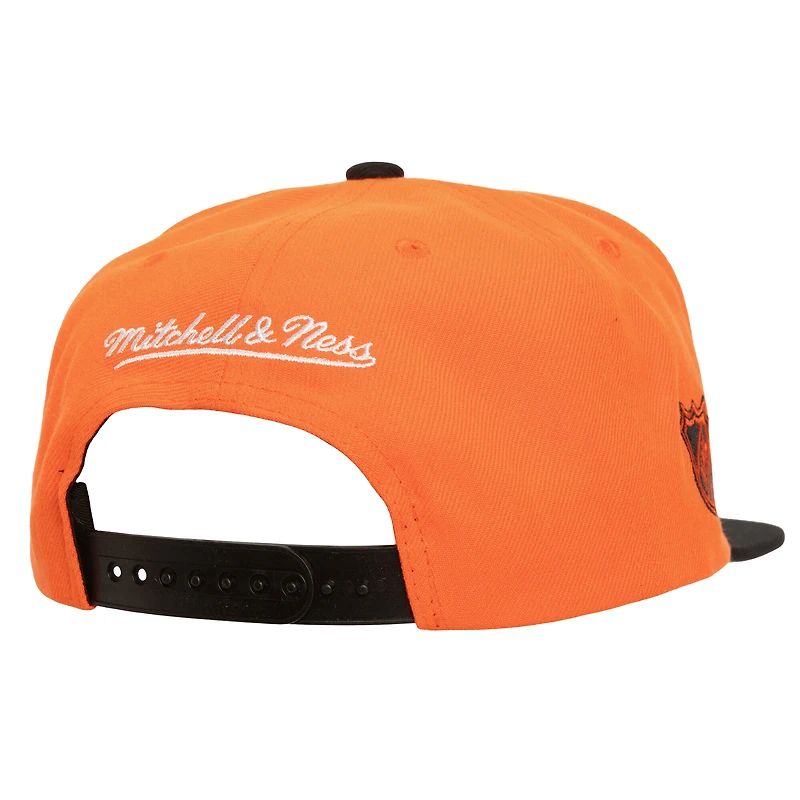 Casquette snapback triple up orange des Flyers de Philadelphie de Mitchell & Ness pour homme