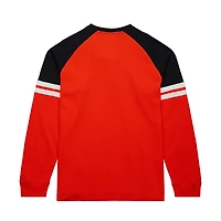 T-shirt thermique à manches longues Henley orange de Mitchell & Ness pour homme des Flyers Philadelphie